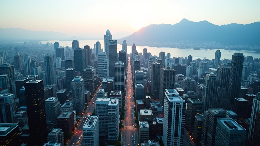 Vancouver business district skyline